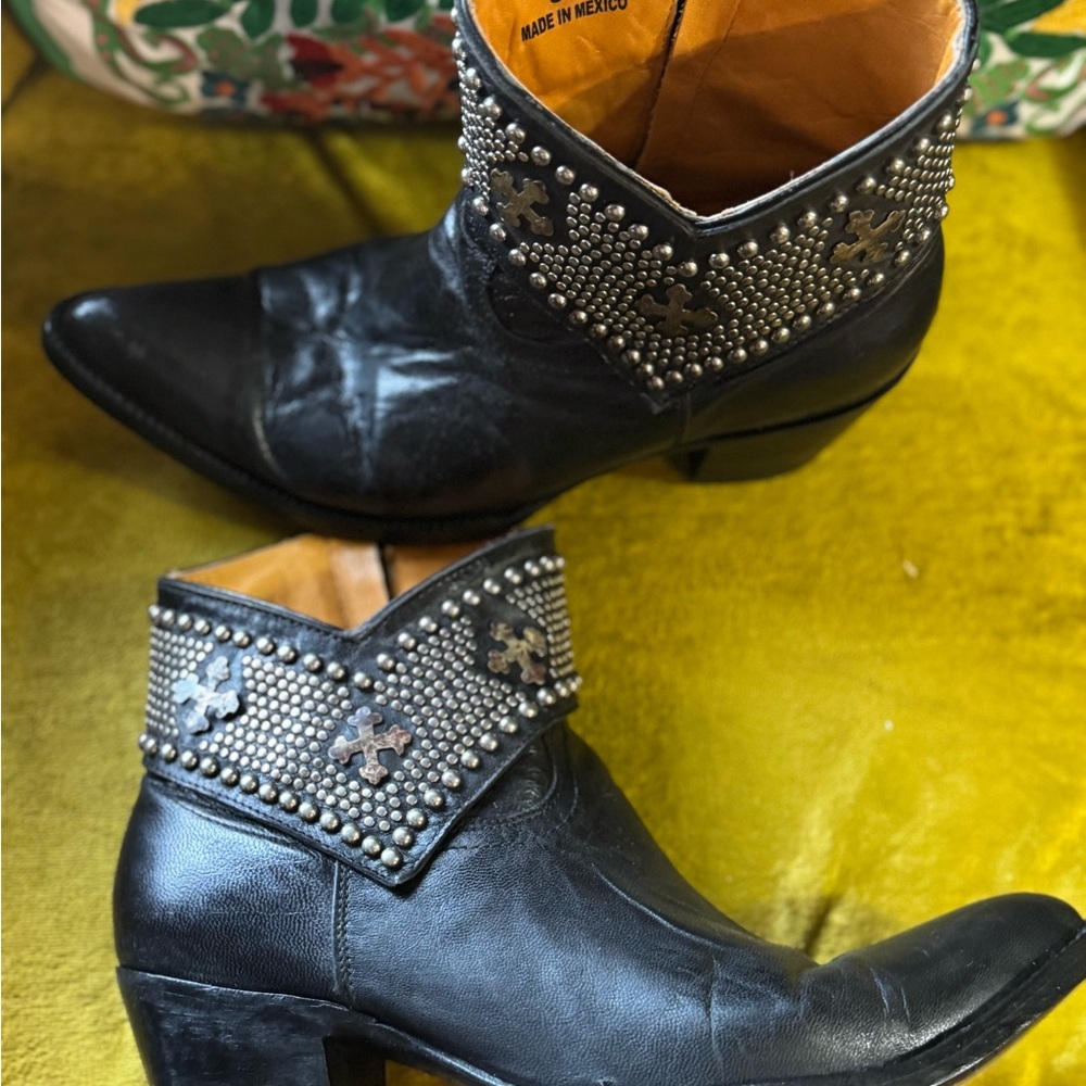 Studded Black Ankle Boots
